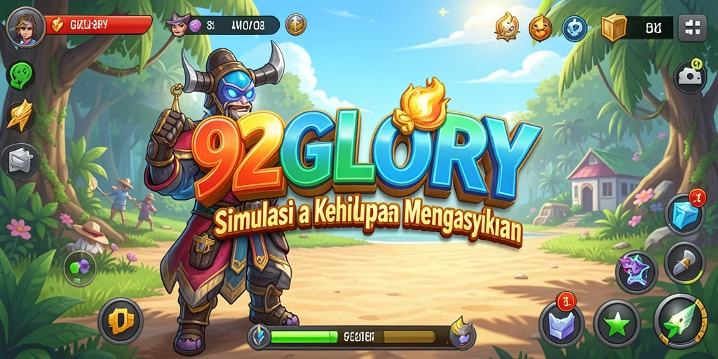 Screenshot 92GLORY menampilkan aksi menarik dalam simulasi kehidupan.