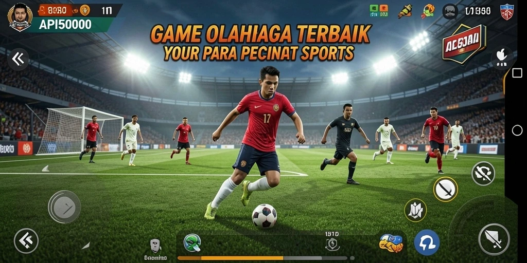 Screenshot API5000 menampilkan aksi mendebarkan olahraga dalam permainan.
