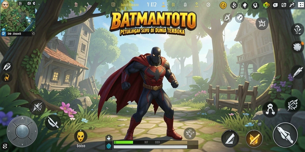 Screenshot utama BATMANTOTO menampilkan aksi seru dalam dunia terbuka.