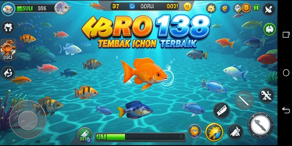 Screenshot gameplay BRO138 menampilkan aksi menembak ikan yang menarik.