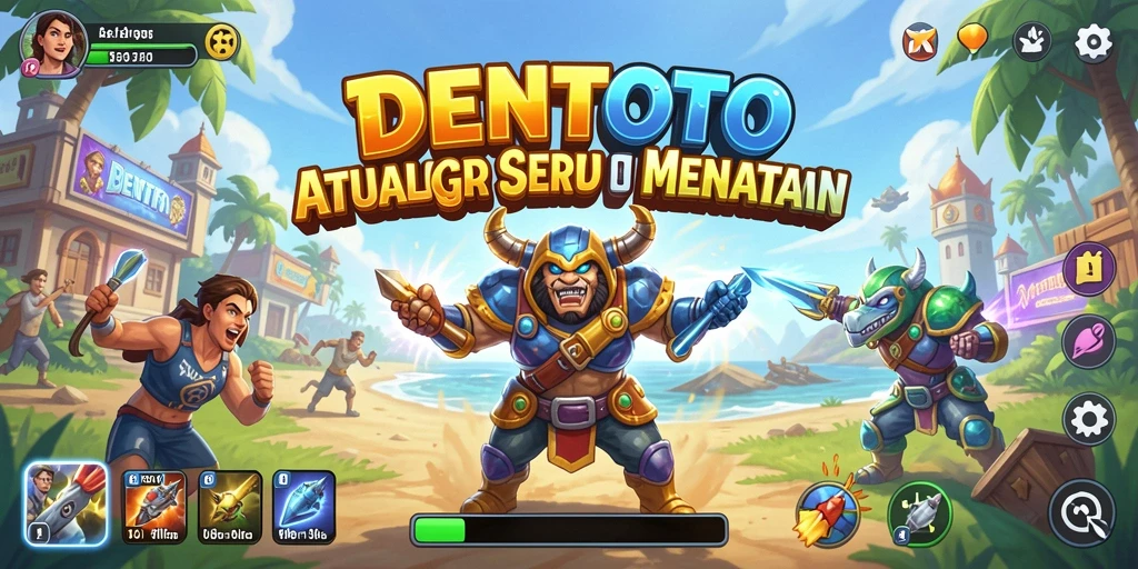 Tangkapan layar DENTOTO menampilkan aksi seru dalam gameplay Arcade yang menantang.