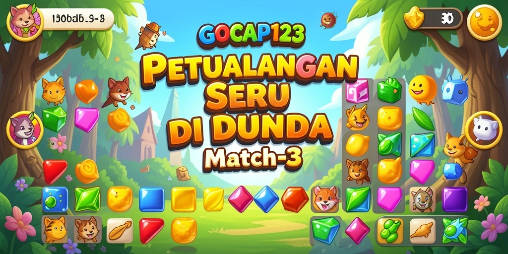Tampilan gameplay seru GOCAP123 dengan kombinasi warna yang menarik.