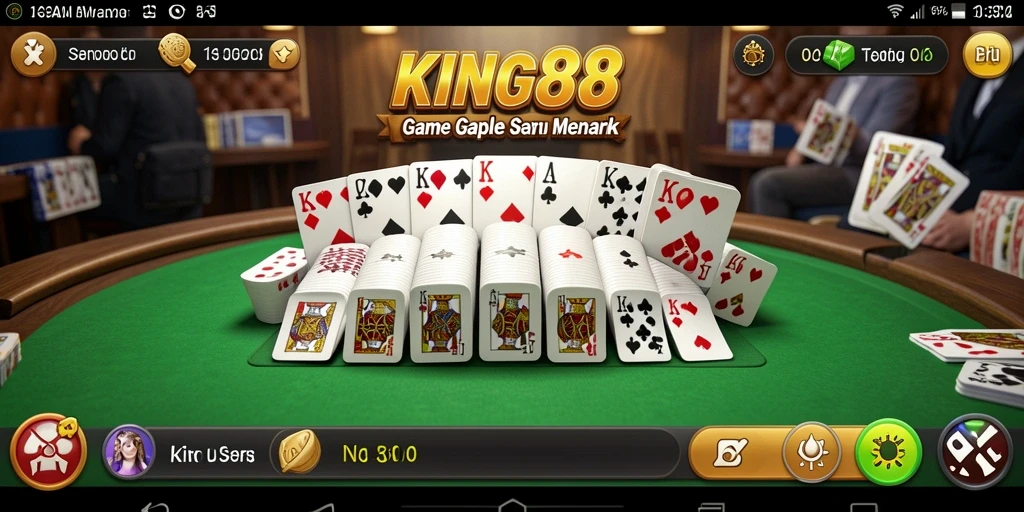 Tampilan gameplay KING88 yang seru dan penuh strategi Gaple.