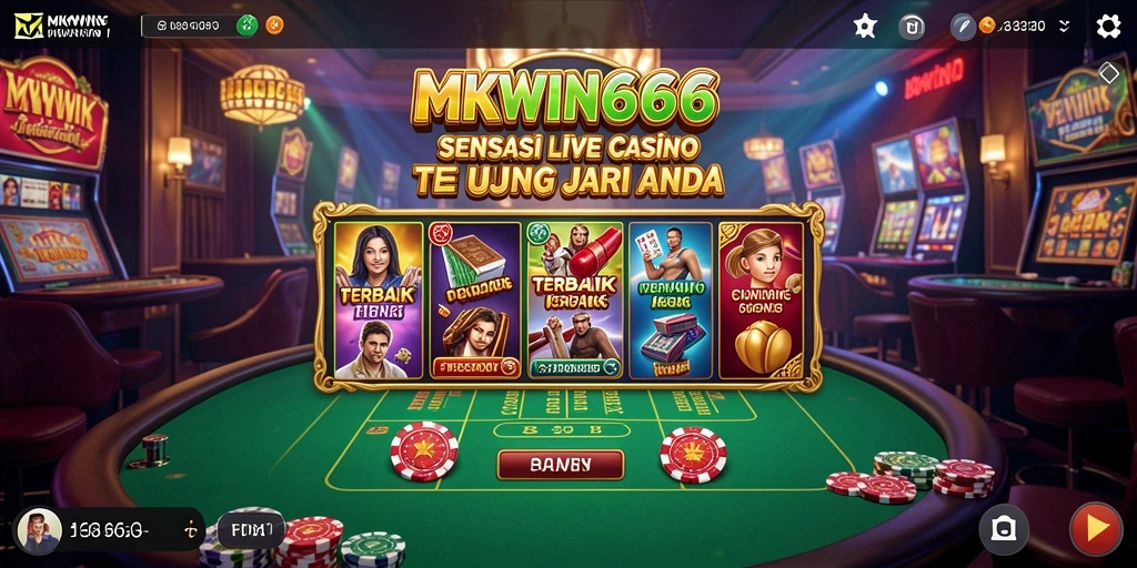 Tampilan gameplay Live Casino yang menakjubkan dari MKWIN666.
