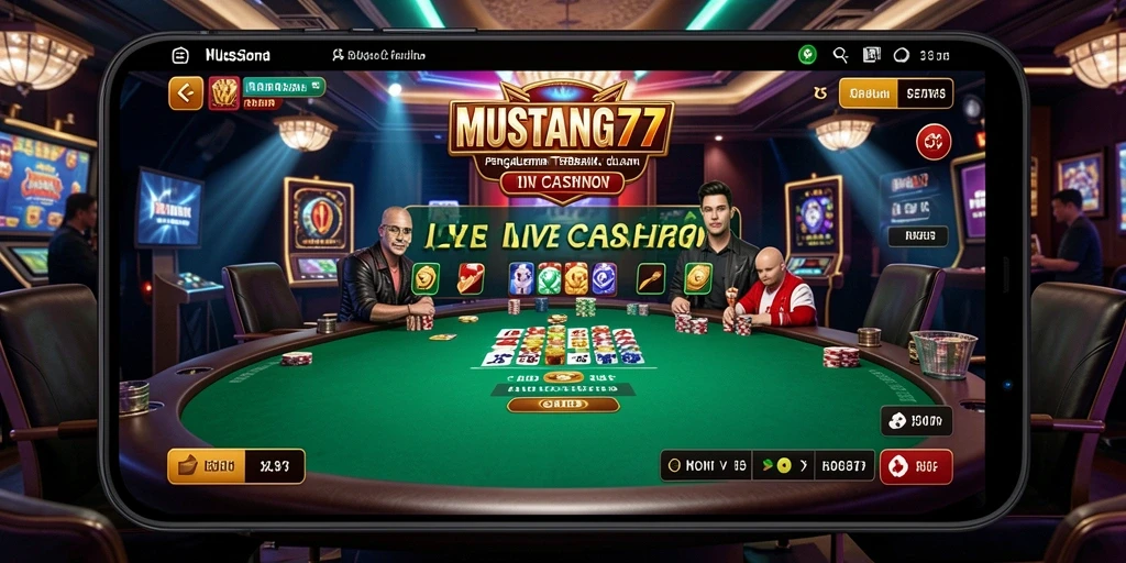 Gameplay seru di aplikasi Live Casino MUSTANG77.