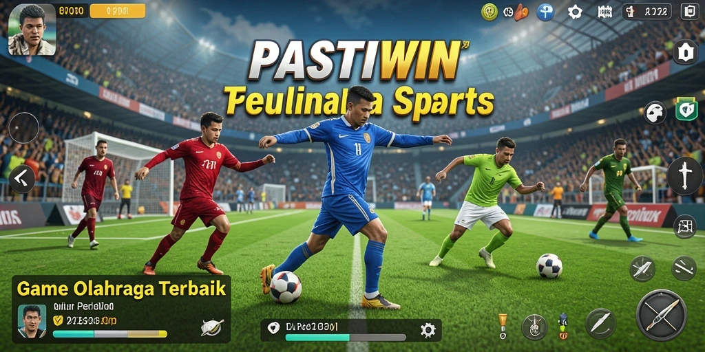 Tampilan gameplay yang seru dalam PASTIWIN dengan berbagai cabang olahraga.
