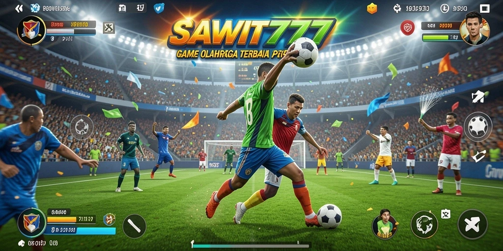 Tangkapan layar utama SAWIT777 menampilkan aksi seru dalam permainan olahraga.