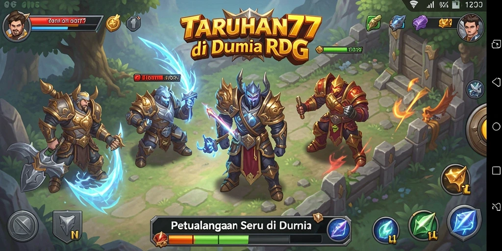 Tangkapan layar TARUHAN77 menunjukkan pertarungan epik dalam dunia RPG yang menawan.