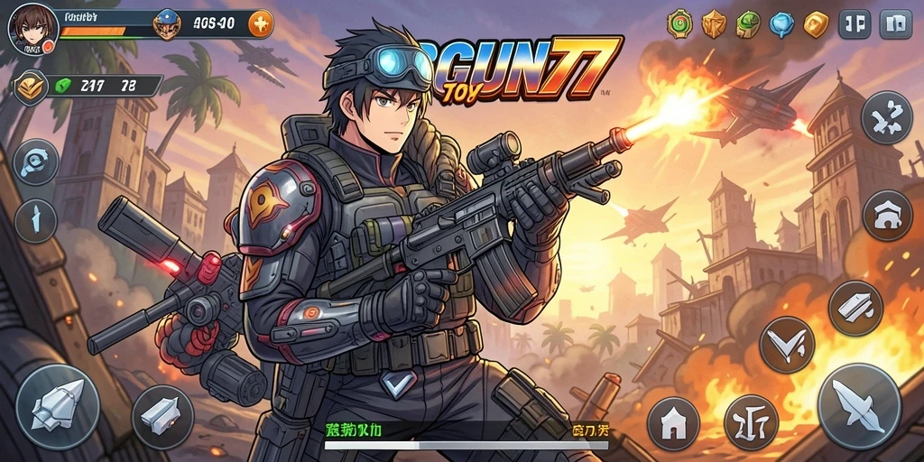 Screenshot gameplay <strong>TOPGUN77</strong> yang menampilkan aksi seru karakter Anime.